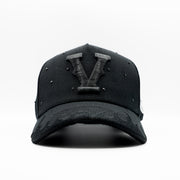 Midnight Rhinestone Snapback - Black