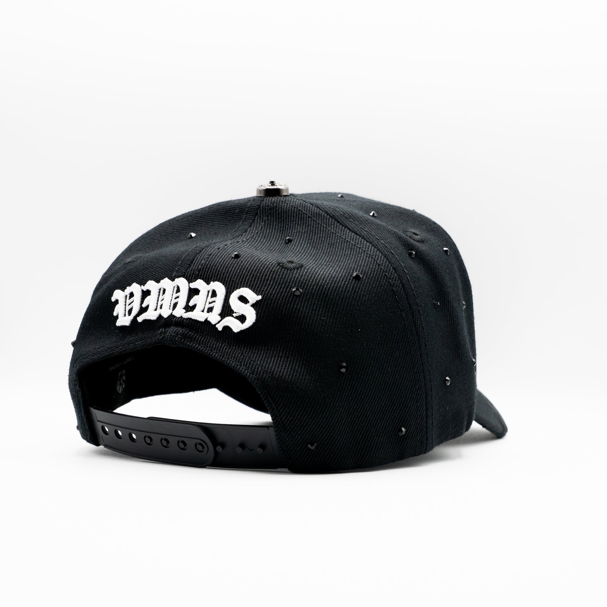 LA Bones Rhinestone Snapback - Black