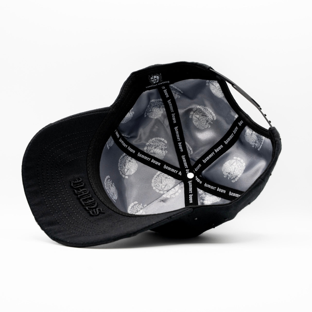 LA Bones Rhinestone Snapback - Black