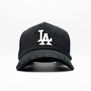 LA Bones Rhinestone Snapback - Black