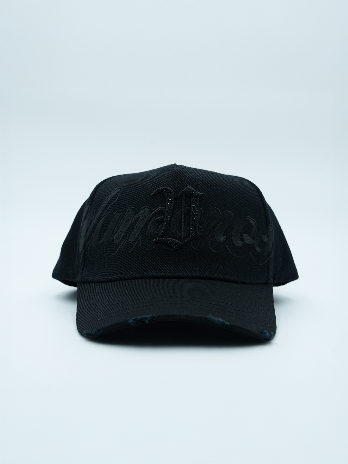 VAMONOS Rhinestone Snapback - Black