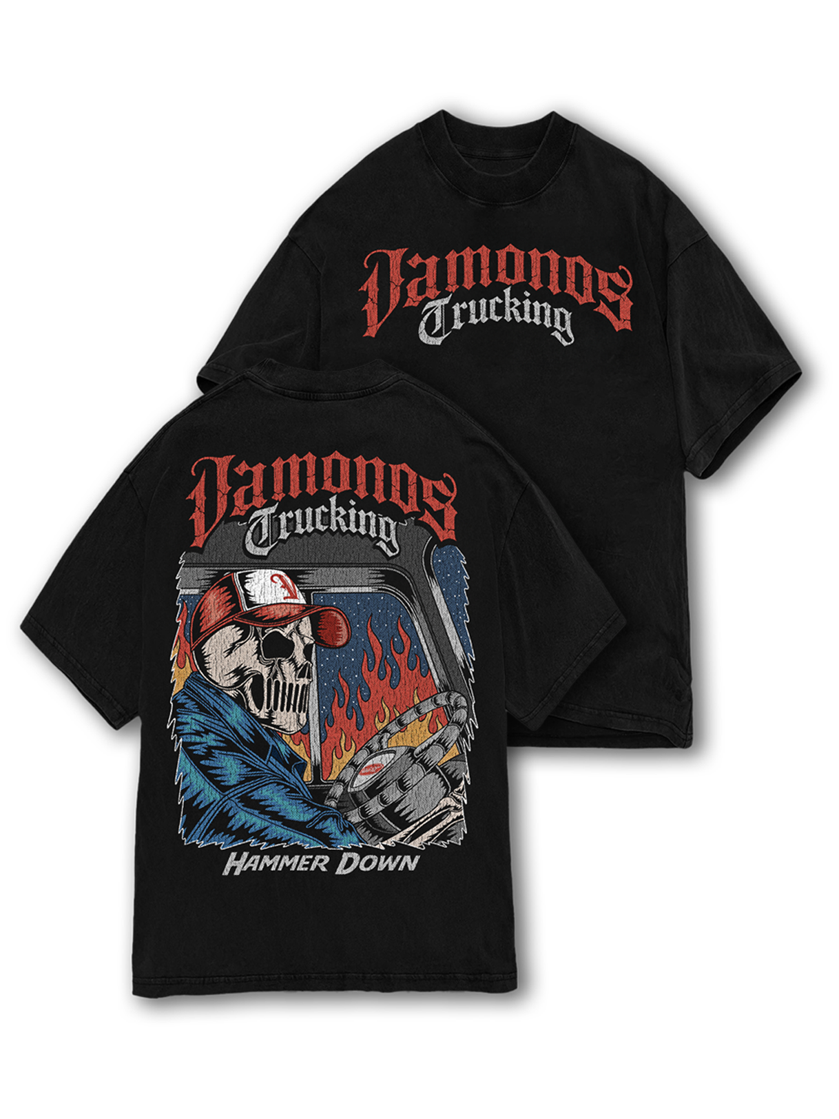 Midnight Trucker Tee - Black